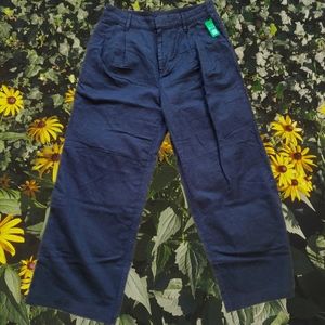 Black Linen High Waisted Pants Gap size 12